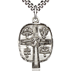 Sterling Silver Men's Presbyterian Pendant & 24in Chain