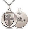 Sterling Silver 3/4in Episcopal Symbol Medal & 18in Chain