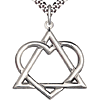 Sterling Silver Men's Adoption Symbol Necklace
