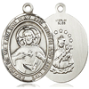 Sterling Silver Oval Scapular Medal 1in