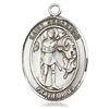Sterling Silver St Sebastian Medal 1in