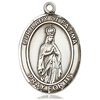 Sterling Silver Oval Our Lady of Fatima Medal 1in