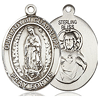 Sterling Silver Oval Our Lady of Guadalupe Medal 3/4in