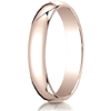 14kt Rose Gold 4mm Oval Wedding Band
