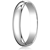 Platinum 4mm Oval Wedding Band