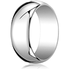 14kt White Gold 8mm Oval Wedding Band