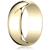 10kt Yellow Gold 8mm Oval Wedding Band