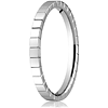 14kt White Gold 2mm Wedding Band with Squares