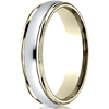 14kt Two-tone Gold 4mm Wedding Band