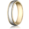 18kt Yellow Gold and Platinum 6mm Polished Wedding Band