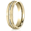 14kt Yellow Gold 6mm Satin Band with Polished Center