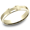 14kt Yellow Gold 4mm Comfort Fit Satin Beveled Wedding Band