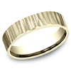 14kt Yellow Gold Vertical Hammered Wedding Band 5mm