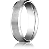 10kt White Gold 6mm Comfort Fit Beveled Band with Satin Finish