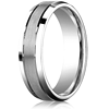 10kt White Gold 6mm Comfort Fit Satin Band with Beveled Edges
