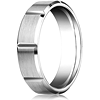 10kt White Gold 6mm Satin Wedding Band with Panels