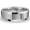 14k White Gold 8mm Beveled Wedding Band