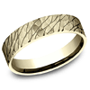 14kt Yellow Gold Hammered Pebble Wedding Band 5mm