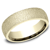 14kt Yellow Gold Stone Texture Wedding Band 6mm