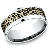 14kt Two-tone Gold Enchanted Forest Wedding Band 8mm