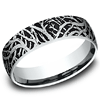 14kt White Gold Enchanted Forest Wedding Band 6.5mm