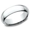 Platinum 6mm High Domed Heavy Comfort Fit Wedding Band