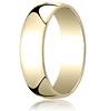 14kt Yellow Gold 6mm Light Oval Wedding Band