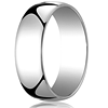 14kt White Gold 7mm Light Oval Wedding Band