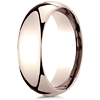 7mm 14kt Rose Gold Comfort Fit Wedding Band