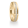 14k Yellow Gold 2/5 CT Diamond Wedding Band with Rounded Edges 4mm