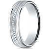 Platinum 6mm Wedding Band with Braided Center