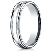 Platinum 4mm Patterned Wedding Band