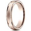 4mm 14kt Rose Gold Wedding Band with Satin Finish and Rounded Edges