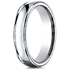 Platinum 4mm Comfort Fit Wedding Band with Rounded Edges