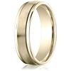 14kt Yellow Gold 6mm Satin Wedding Band with Rounded Edges