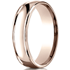 6mm 14kt Rose Gold Wedding Band with Rounded Edges