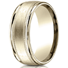 14kt Yellow Gold 8mm Satin Patterned Wedding Band