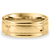 14kt Yellow Gold 8mm Milgrain Band with Rounded Edges