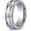 Cobalt Chrome 8mm Satin Wedding Band with Rounded Edges