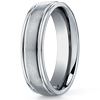 6mm Titanium Wedding Band with Brushed Center
