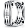 7.5mm Four-Sided Titanium Band with Screw Accents