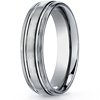 6mm Titanium Wedding Band with Polished Grooves