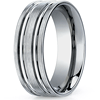 8mm Titanium Wedding Band with Polished Grooves
