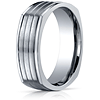 7mm Four-Sided Titanium Band with Grooves