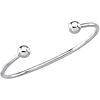 Sterling Silver 5.5mm Ball Cuff Bracelet