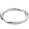 Sterling Silver Hinged Bangle Bracelet with Woven Texture 7in
