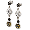 Boston Bruins Crystal Logo Earrings