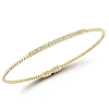 18k Yellow Gold 0.25 ct tw Diamond Bar Beaded Bangle Bracelet