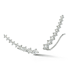 14k White Gold .67 ct tw Diamond Graduated Ear Climber Earrings