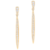 14K Yellow Gold .34 ct tw Pave Diamond Stiletto Drop Earrings